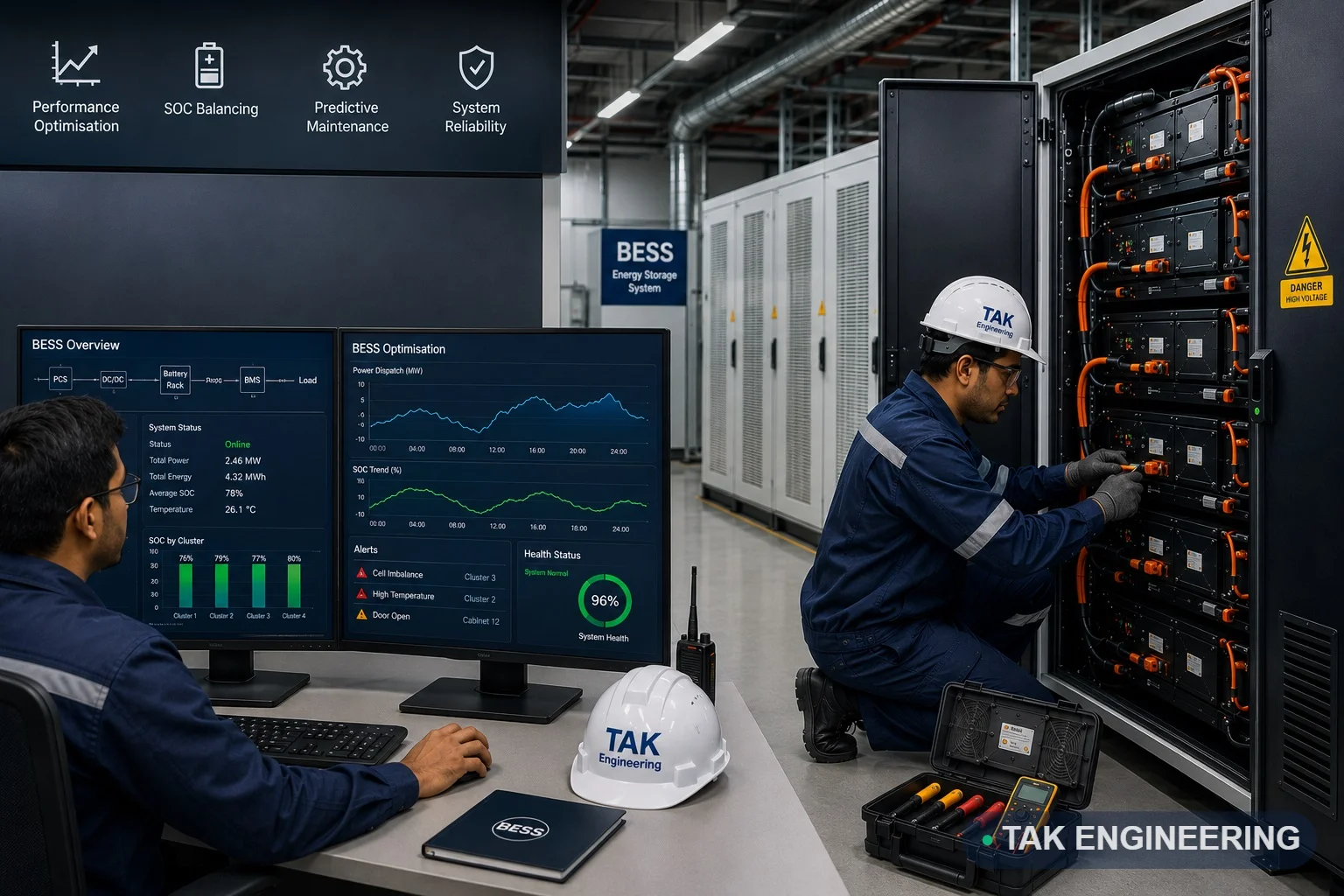 BESS optimisation and maintenance control system BESS optimisation and maintenance control system